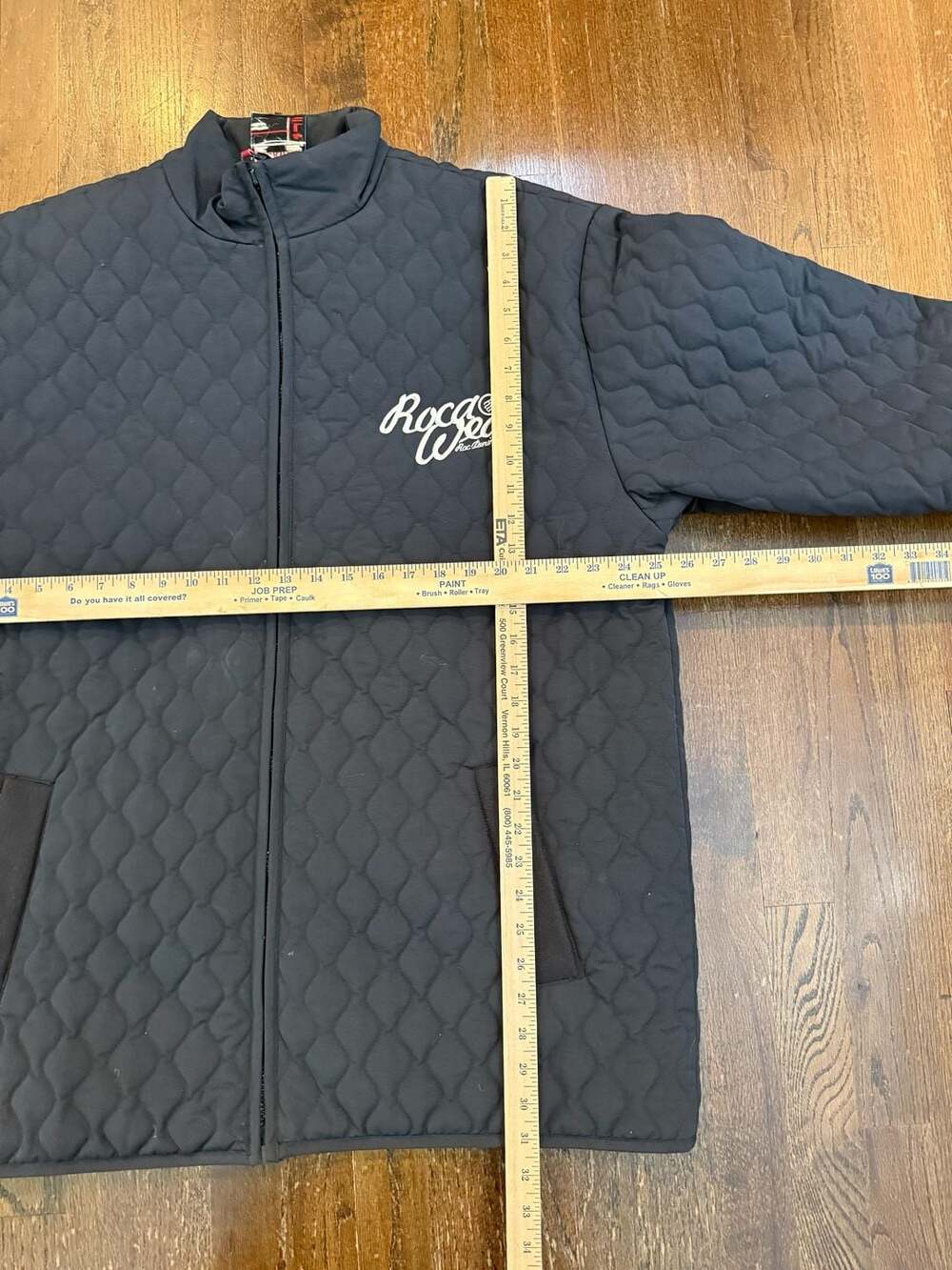 Vintage Rocawear Roc Denim Corp Black Quilted Full-Zip Jacket Size L - Picture 8 of 8
